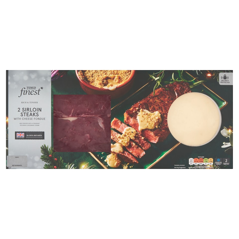 Tesco Finest Sirloin Steak & Cheese Fondue 624G