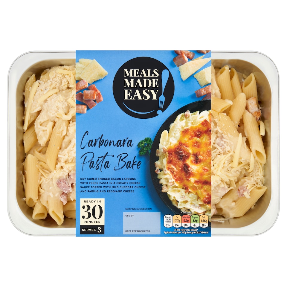 MEALS MADE EASY CARBONARA PASTA BAKE 800G
