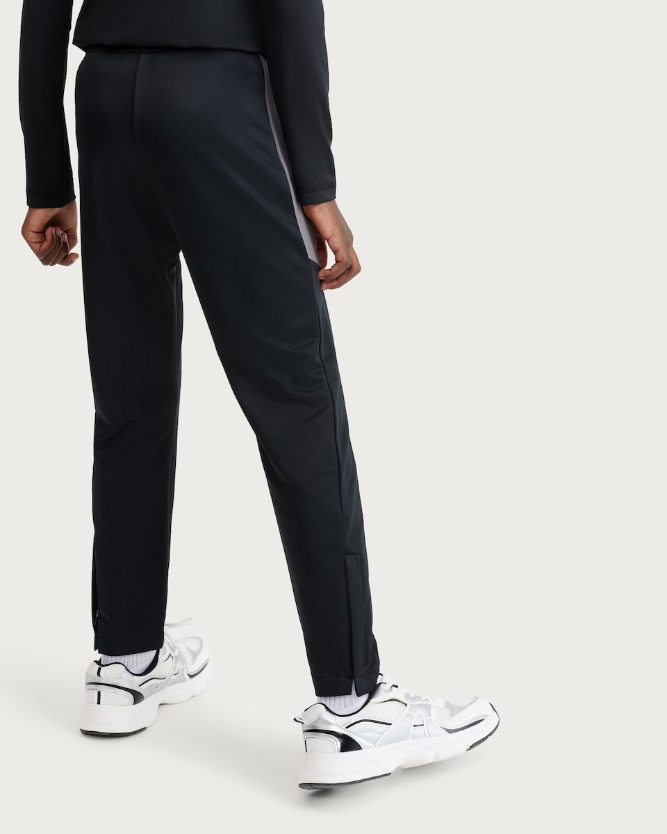 image 1 of F&F Active Boys ULTRAMOVE Side Panel Zip Hem Trousers in Black
