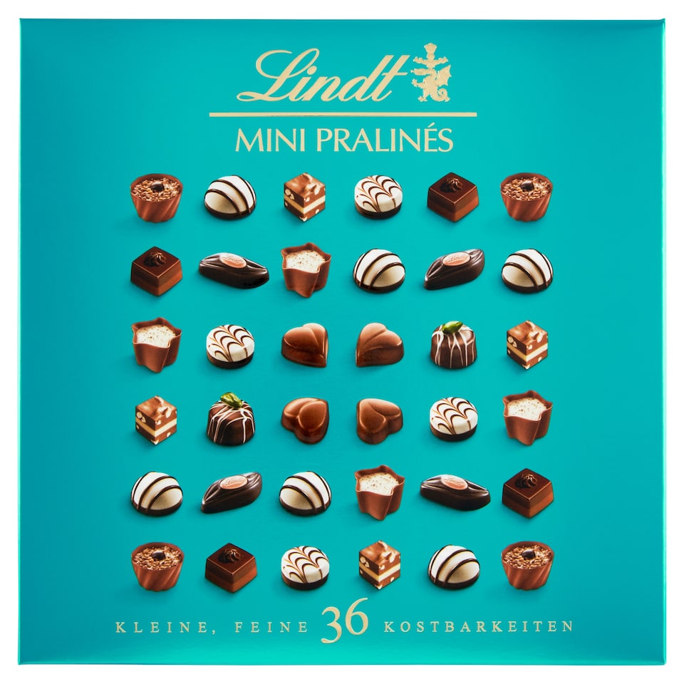 Obrázek 1 pro produkt Lindt Mini Pralinés směs čokoládových bonbónů z mléčné, hořké a bílé čokolády 180g