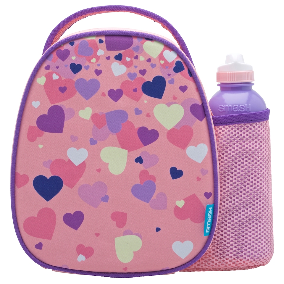 image 1 of Smash Heart Lunch Bag and Bottle 