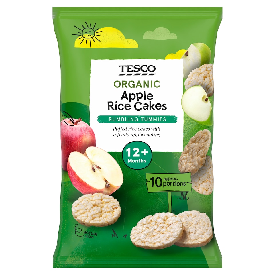 Tesco Organic Mini Apple Rice Cakes 40g