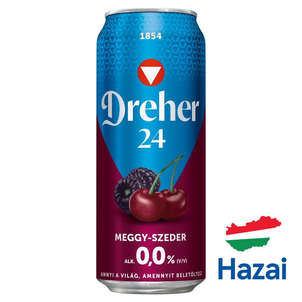 Dreher 24  Meggy-Szeder alkoholmentes világos sör és meggy-szeder ízű ital keveréke 0,0% 0,5 l