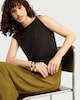 image 1 of F&F Knitted Ring Accent Top in Brown