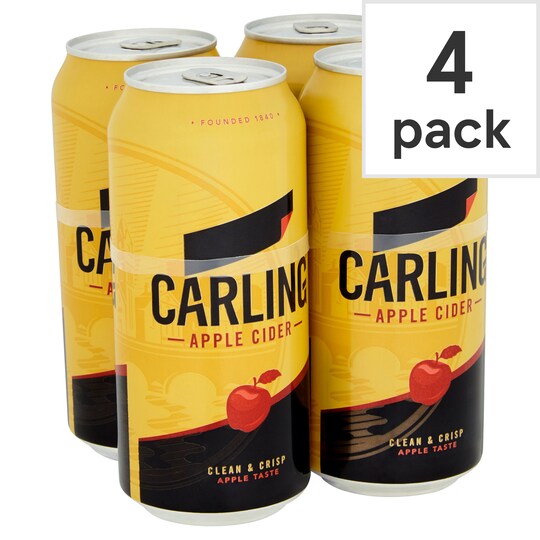 Carling British Cider Apple 4x440ml Tesco Groceries