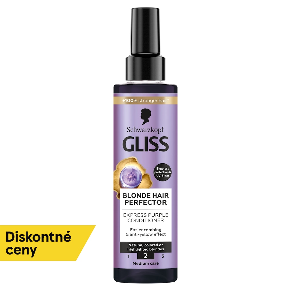obrázok 1 z Schwarzkopf Gliss Blonde Hair Perfector fialový expresný kondicionér 200 ml