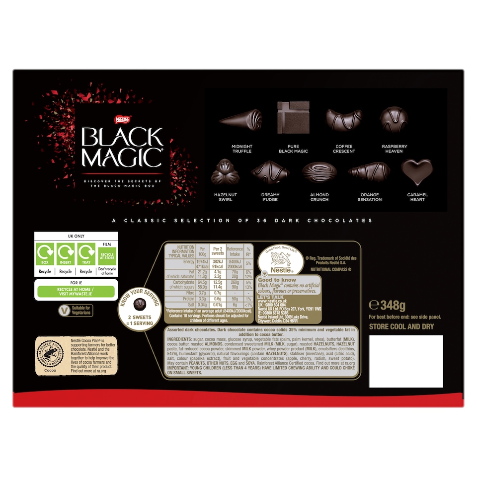 image 1 of Black Magic Dark Chocolate Box 348g