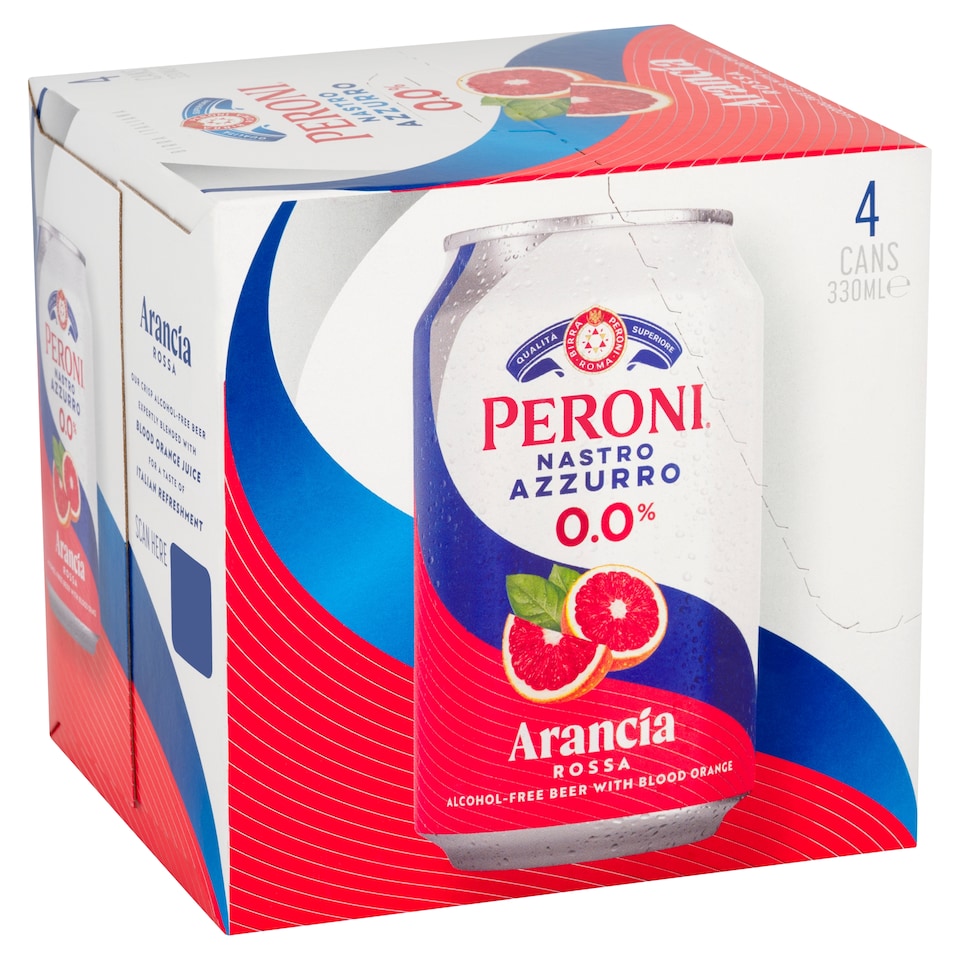 image 1 of Peroni Nastro Azzurro Arancia Rossa 4x330ml