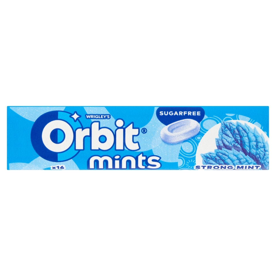 image 1 of Orbit Mints Strong Mint Flavoured Sugar-Free Unfilled Hard Candy with Sweetener 28 g