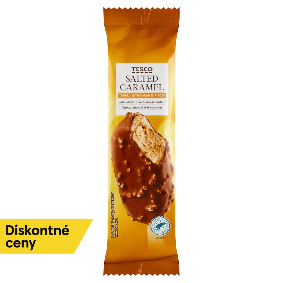 Tesco Mrazený krém s príchuťou slaný karamel s omáčkou slaný karamel 84 g