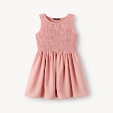 F&F Shirred Sleeveless Mini Dress in Pink