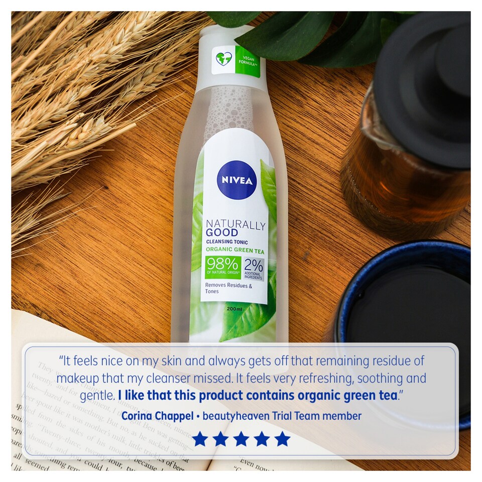 image 1 of Nivea Naturally Good Organic Green Tea Cleansing Tonic 200Ml