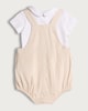 image 2 of F&F Baby 2-Piece Romper and Bodysuit Set in Cream