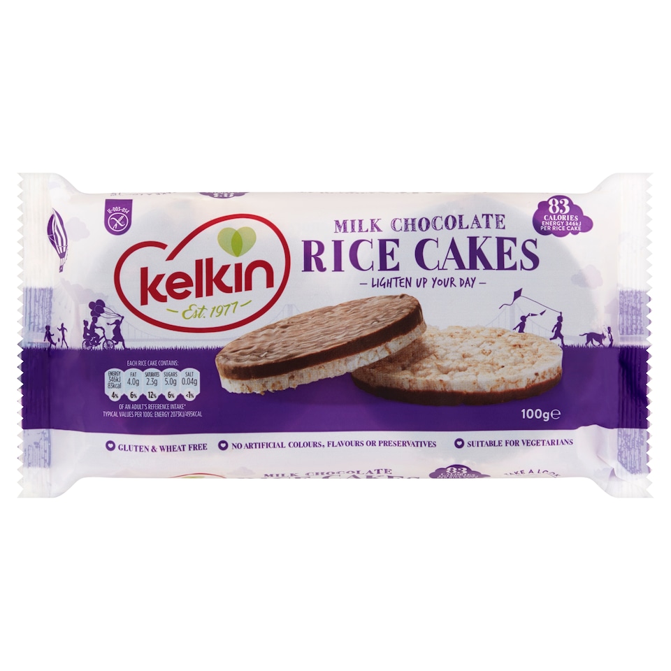 Kelkin Chocolate Covered Rice Cakes 100G