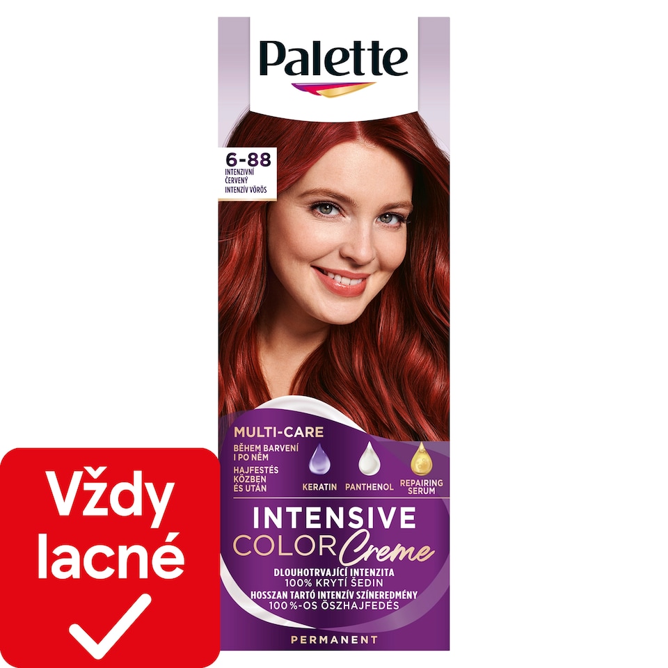 obrázok 1 z Palette Intensive Color Creme farba na vlasy Intenzívny červený 6-88