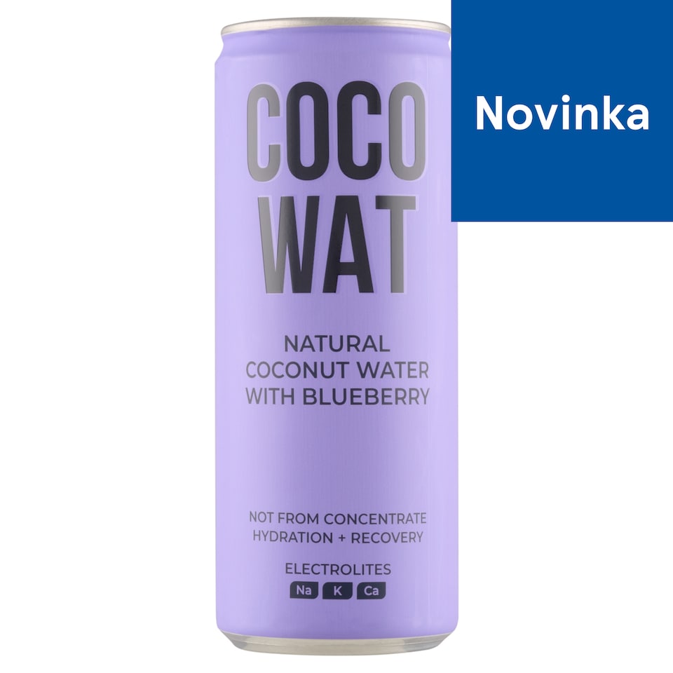 obrázok 1 z Coco Wat Miešaný nealkoholický nápoj z kokosovej vody a čučoriedkovej šťavy 325 ml