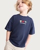 image 2 of F&F Boys Pure Cotton Time for an Adventure Embroidered T-Shirt in Navy
