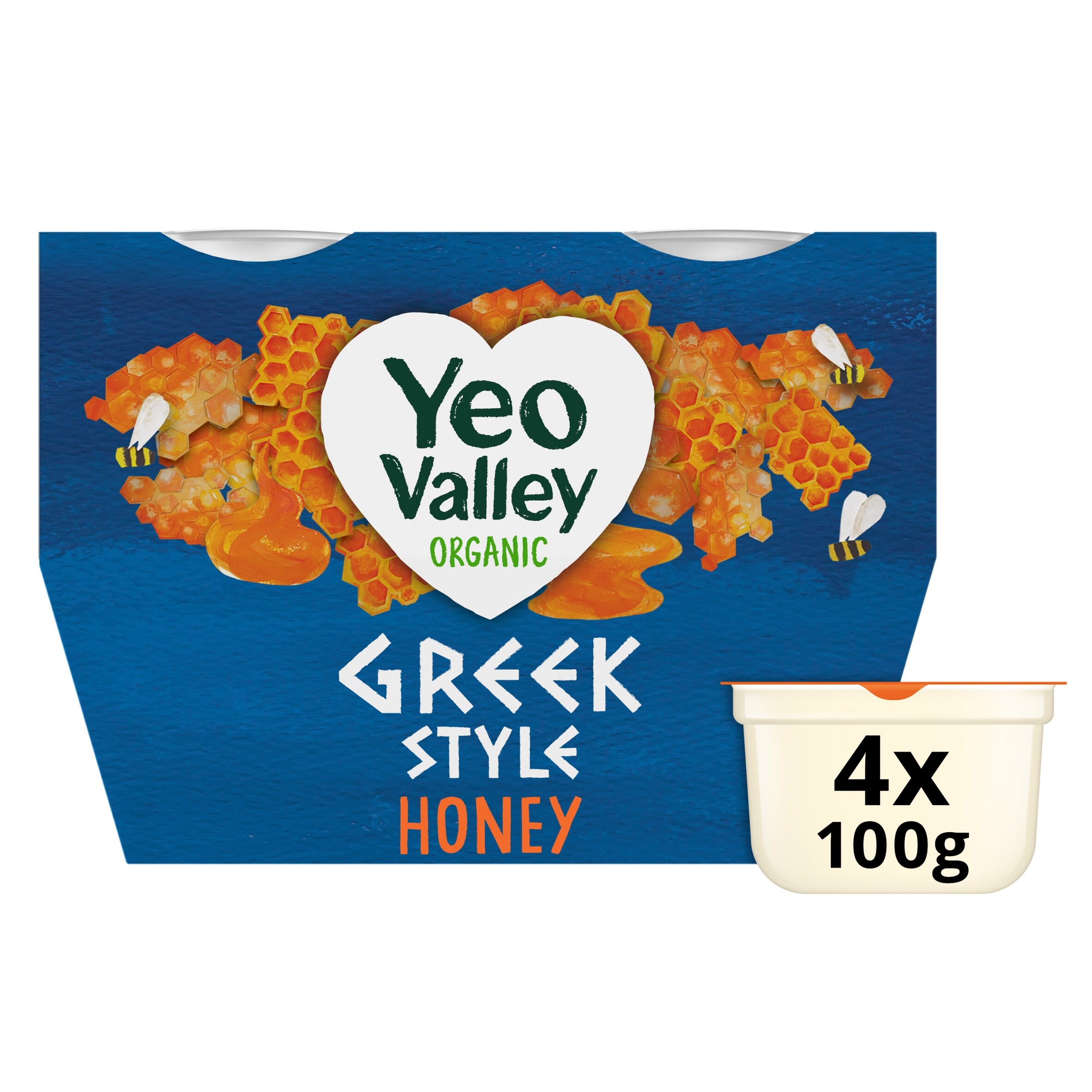 Yeo Valley Honey Greek Style Yogurt 4 X100g