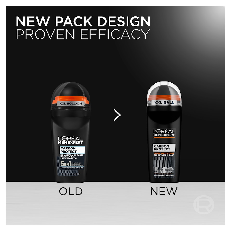 image 1 of L'Oreal Men Expert Carbon Protect Roll-On Deodorant 50ml