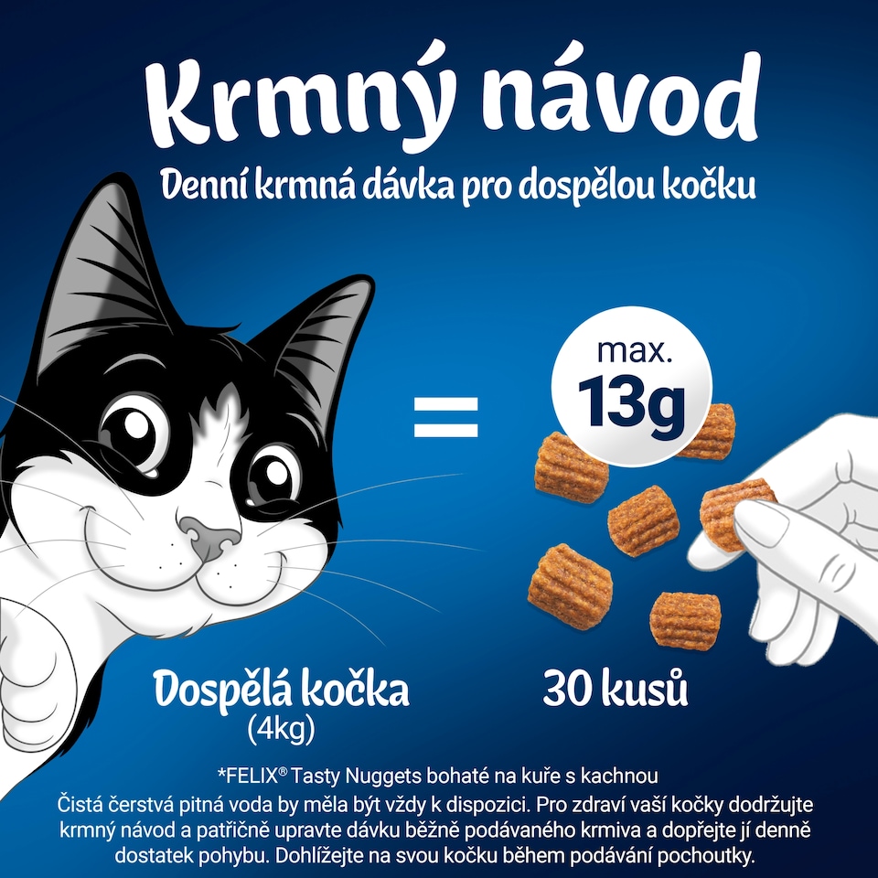 obrázok 1 z Felix Tasty Nuggets maškrty pre mačky kura, kačica 180 g