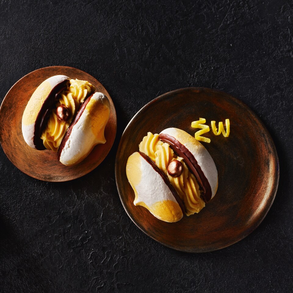 image 1 of Tesco Finest Lemon Meringues Oyster Shells 106g