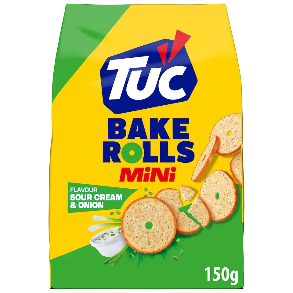 Tuc Bake Rolls Mini hagymás-tejfölös ízű kétszersült 150 g