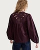 image 2 of The F&F Edit Pure Cotton Embroidered Blouse in Burgundy