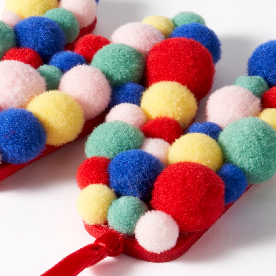 image 1 of Paperchase Cosmic Christmas Pom Pom Letter M Hanging Decoration
