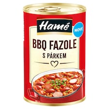 Hamé BBQ fazole s párkem 400g