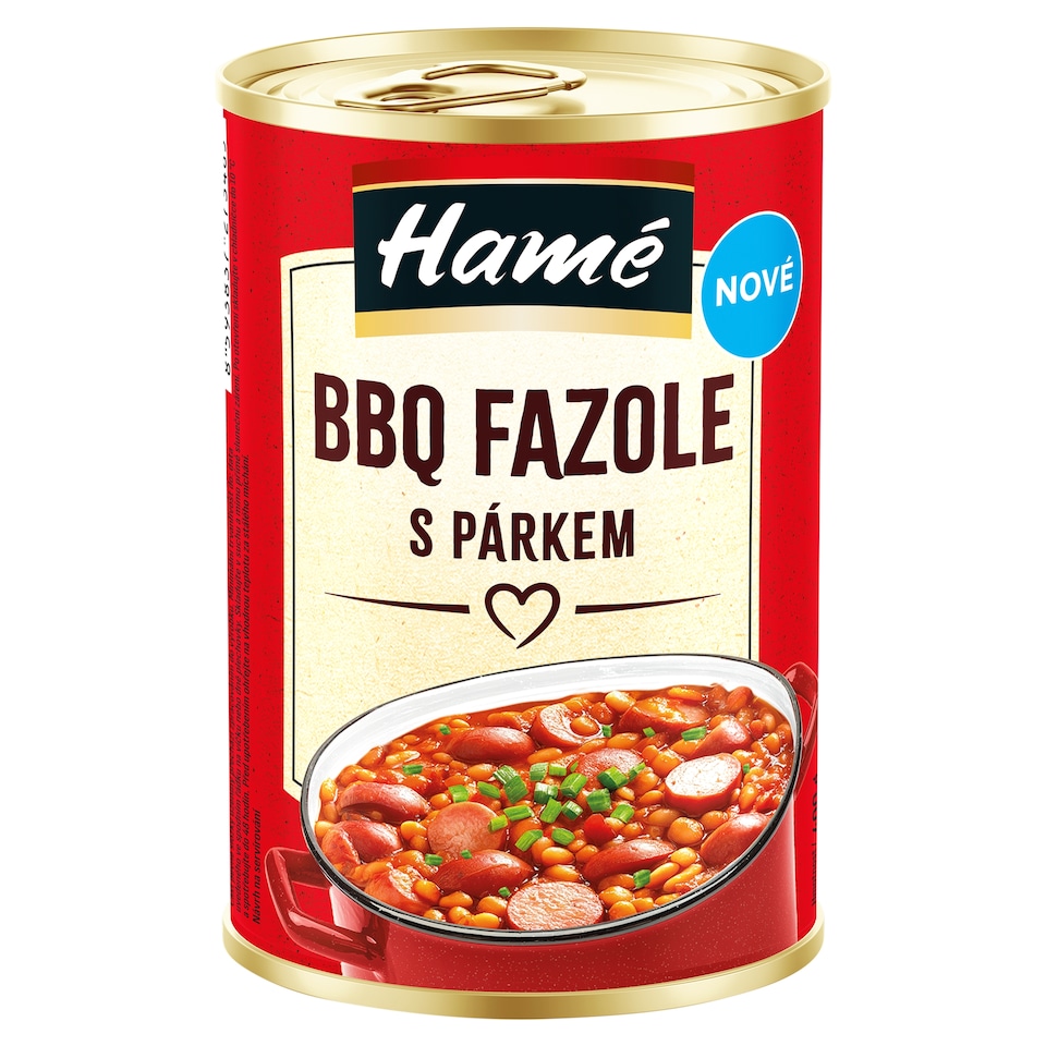 Hamé BBQ fazole s párkem 400g