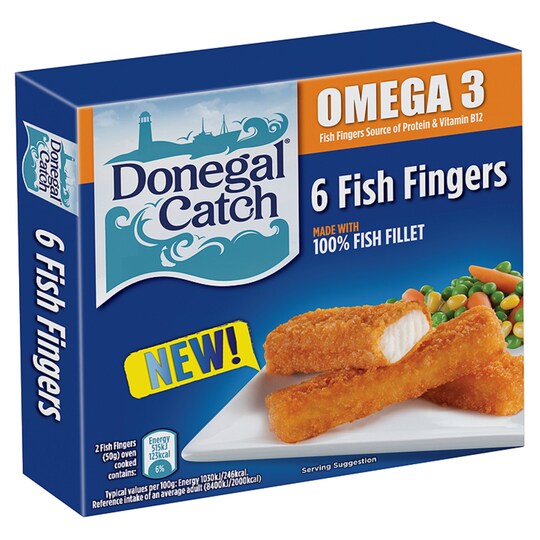 Donegal Catch 6 Omega Fish Fingers 150G Tesco Groceries