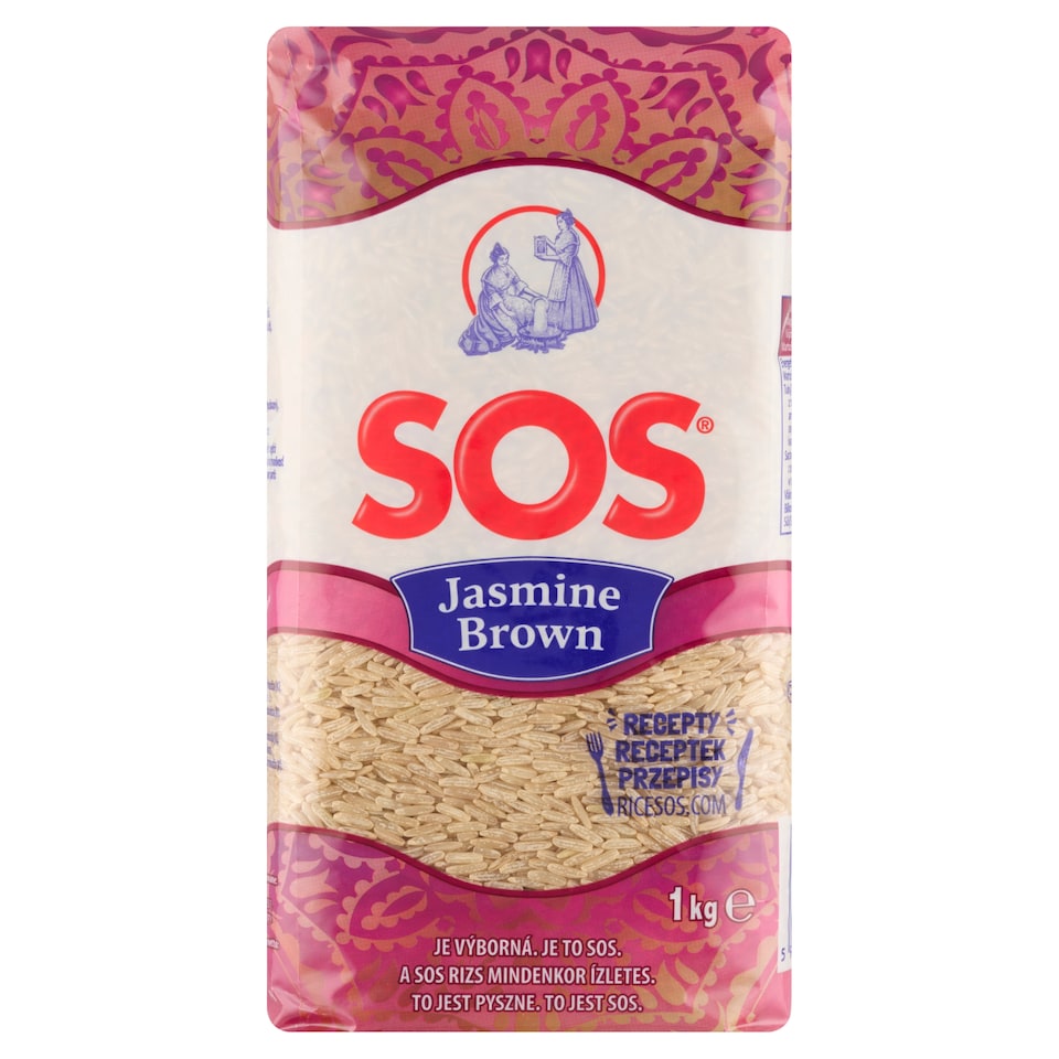 image 1 of SOS Jasmine Brown Long Grain Brown Husked Rice 1 kg