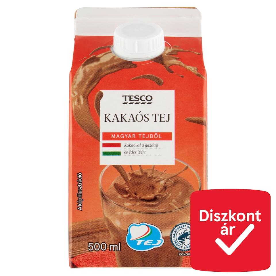 Tesco ESL zsírszegény kakaós tej 500 ml
