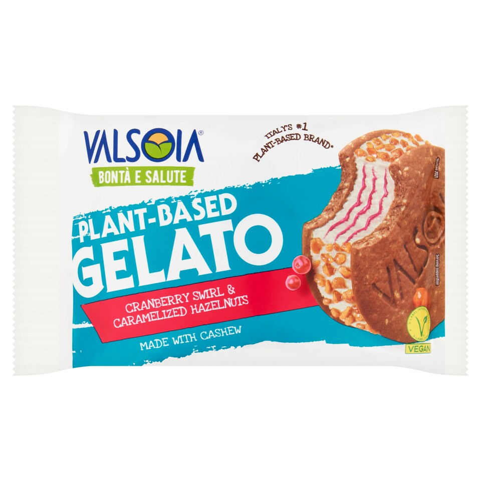 image 1 of Valsoia Cashew-Based Ice Cream with Vitamin B-12, Cranberry Sauce and Caramelized Hazelnuts 158 ml