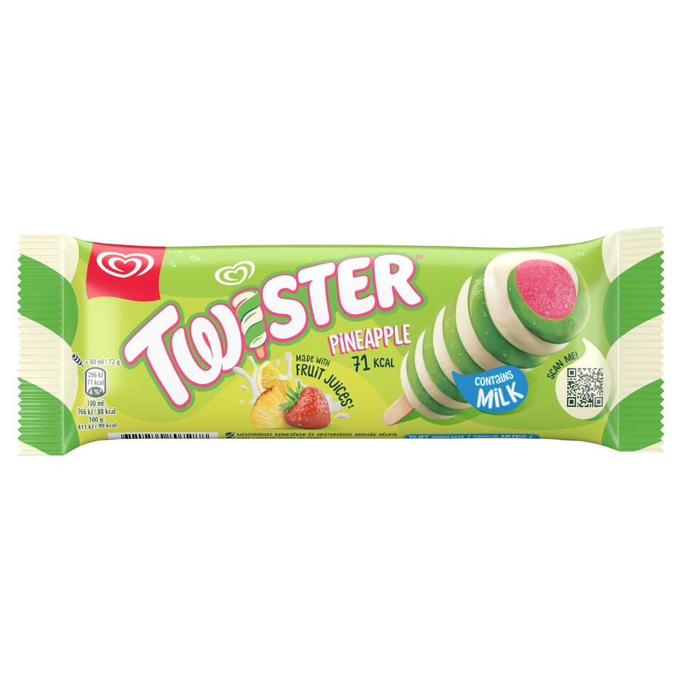 Twister Green pálcikás jégkrém 80 ml