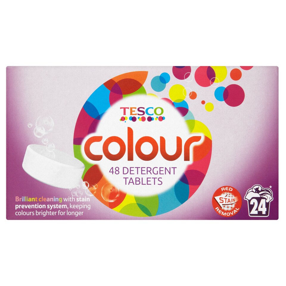 Tesco Colour Tablets 24 Washes 48Pk