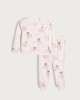 image 1 of F&F Girls Fleece Fairy Print Pyjama Set in Green