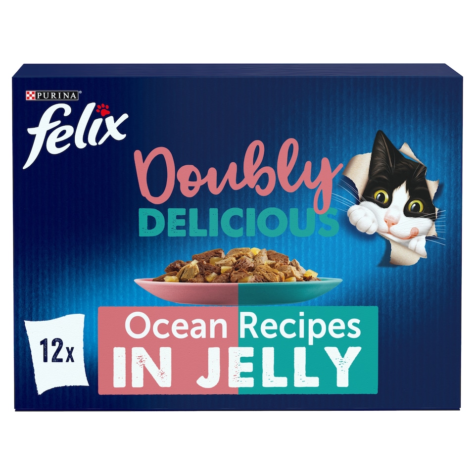 image 1 of FELIX Doubly Delicious Ocean Recipes in Jelly Wet Cat Food 12x85g