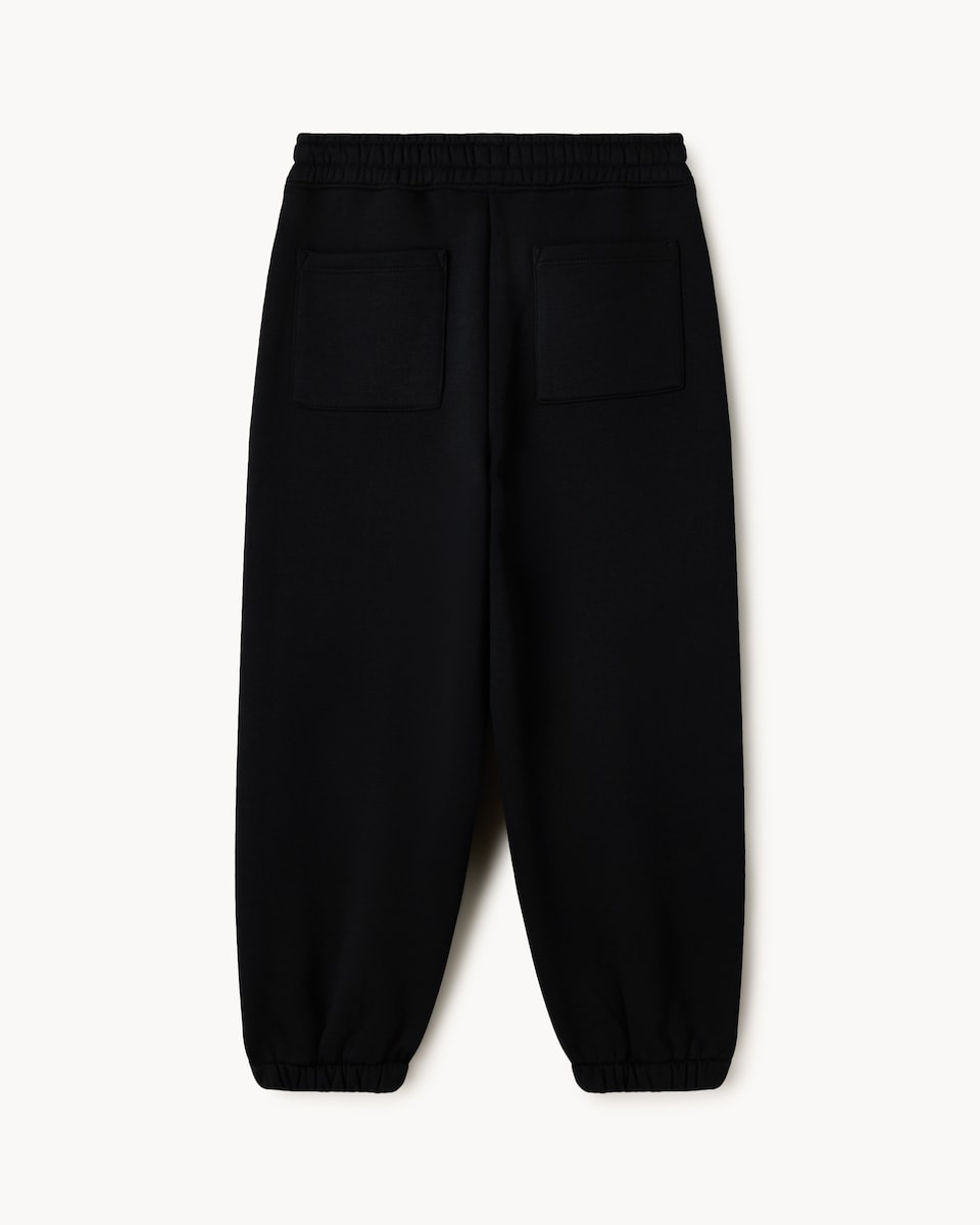 image 1 of F&F Boys Cotton Rich Slogan Joggers in Black