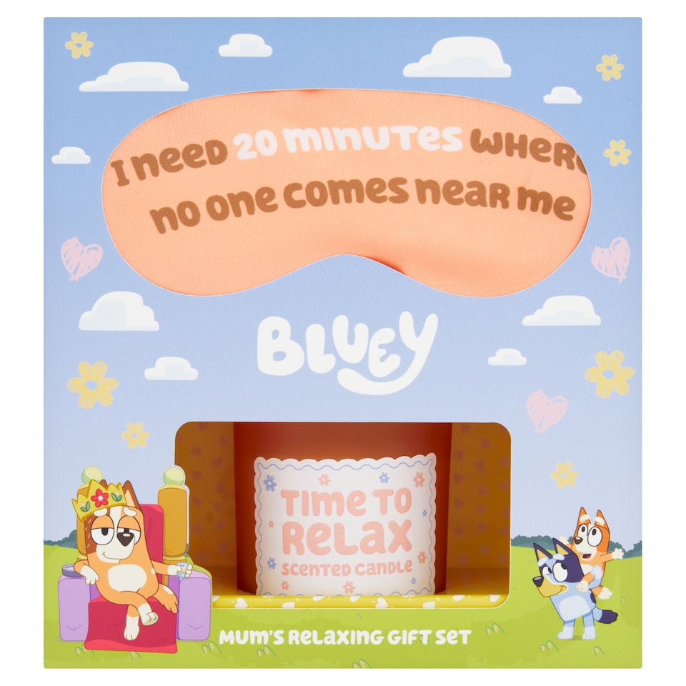 Bluey Mother's Day Eye Mask & Vanilla Scented Candle Gift Set