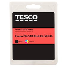Tesco Remanufactured Canon PG-540 XL Black & CL-541 XL Colour Multipack Ink Cartridges