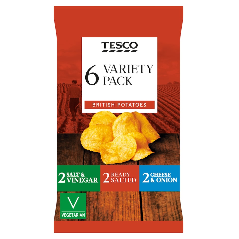 Tesco Variety Crisps 6X25g
