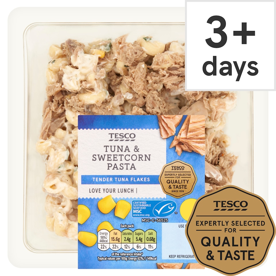 Tesco Tuna & Sweetcorn Pasta 300G