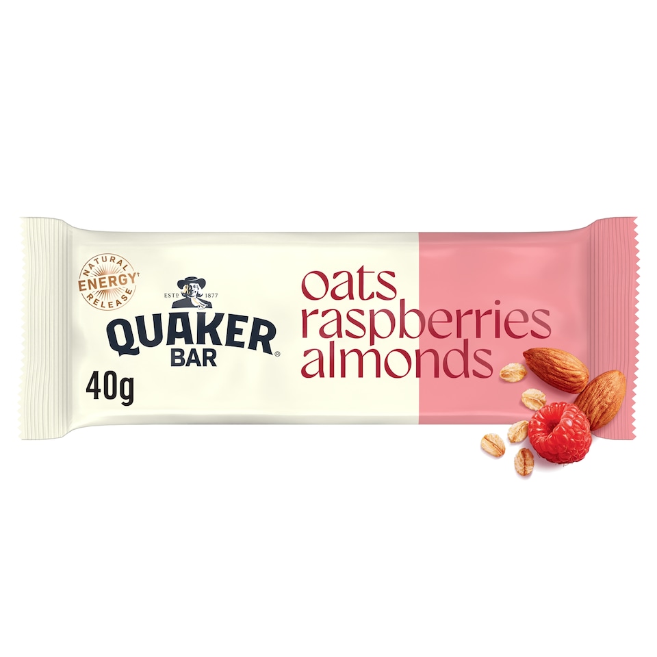 Quaker Oats Raspberries Almonds Bar 40g