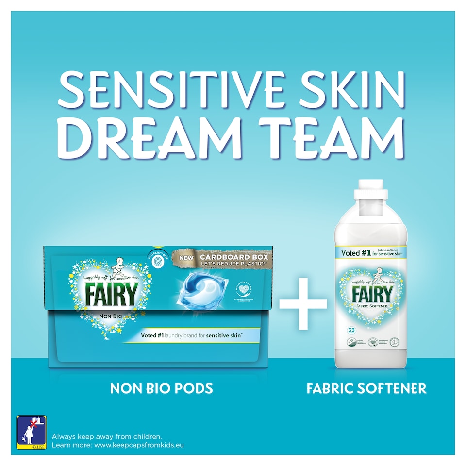 image 1 of Fairy Non Bio Washing Pods for Sensitive Skin 58 Washes 1339.8G