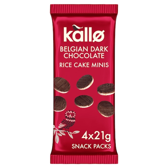 Kallo Mini Dark Chocolate Rice Cakes 4X21g Tesco Groceries