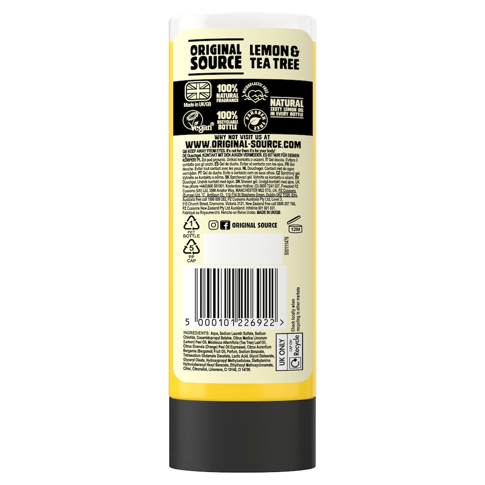 image 1 of Original Source Lemon And Tea Tree Shower Gel 500Ml