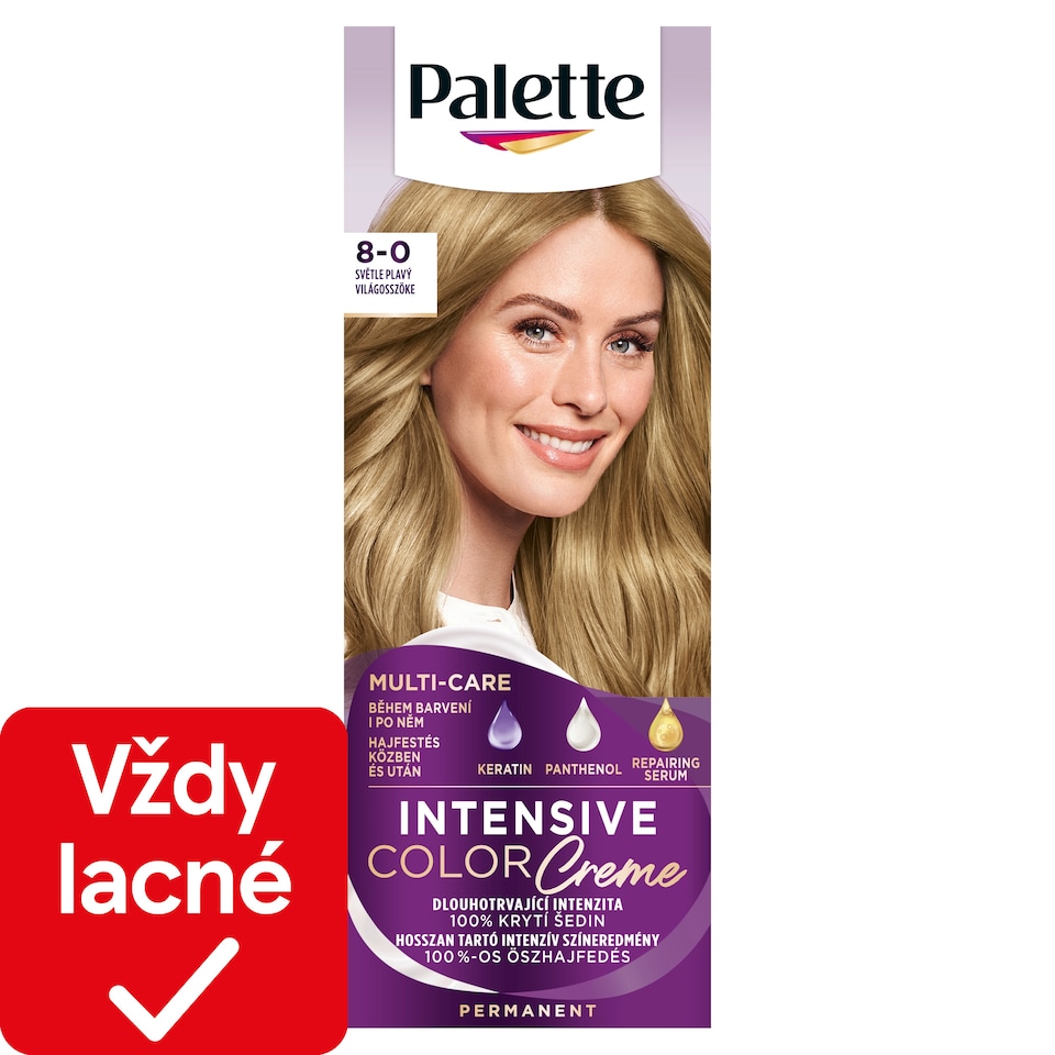 obrázok 1 z Palette Intensive Color Creme farba na vlasy Svetloplavý 8-0