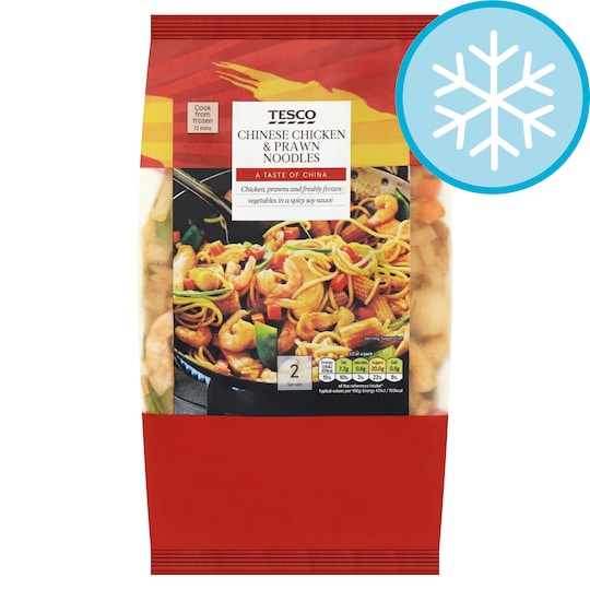 Tesco Chicken & Prawn Noodles 700G Tesco Groceries