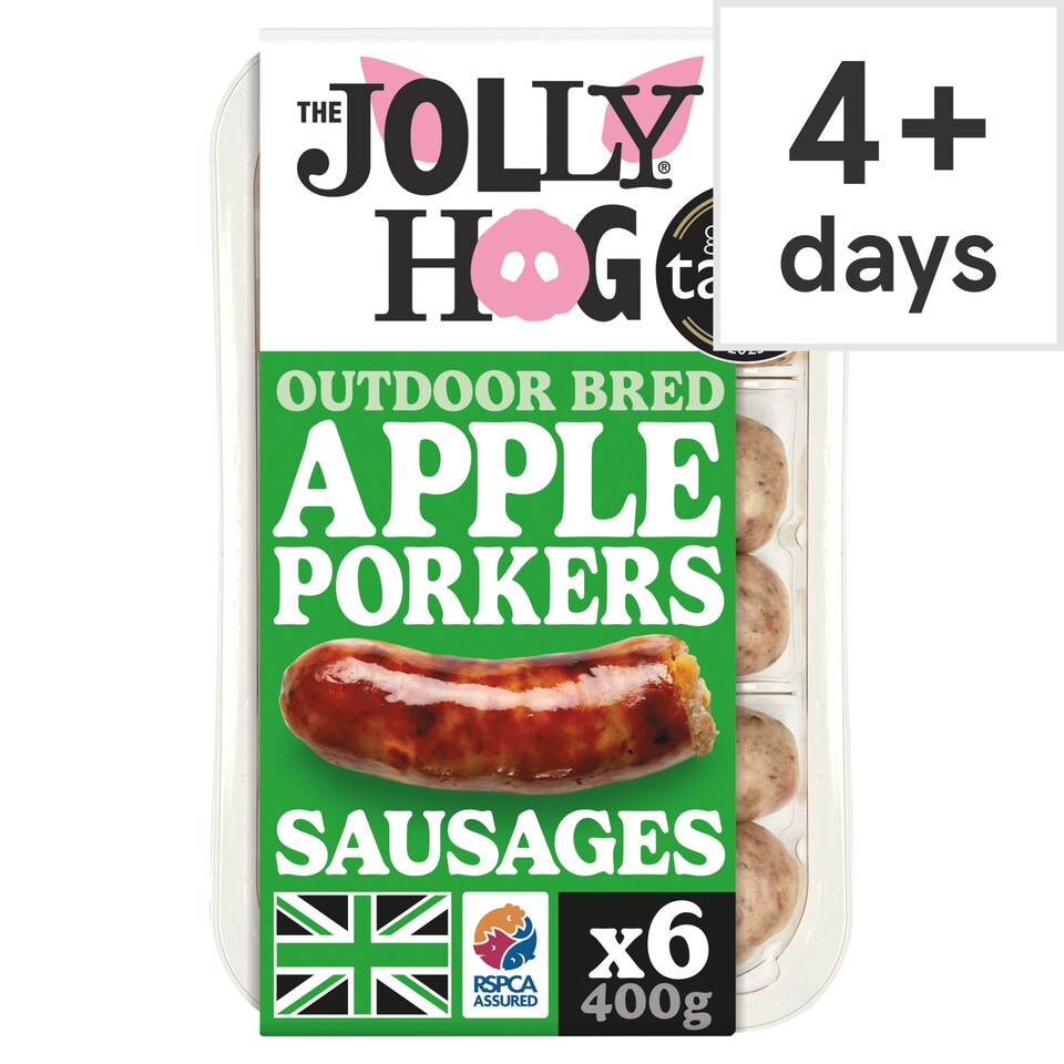Jolly Hog 6 Pork & Bramley Apple Sausages 400G